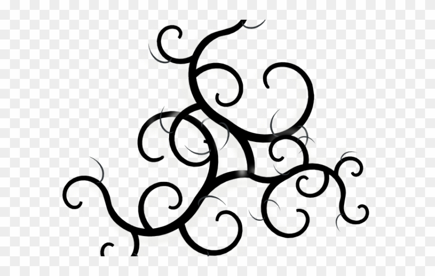 Swirls Clipart Filigree - Png Download