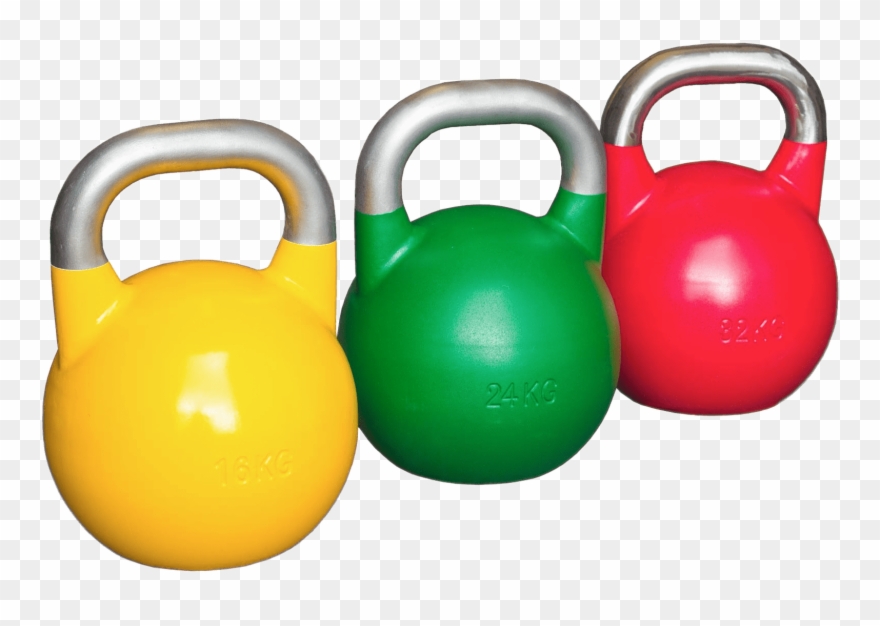 Coloured Kettlebells Clipart