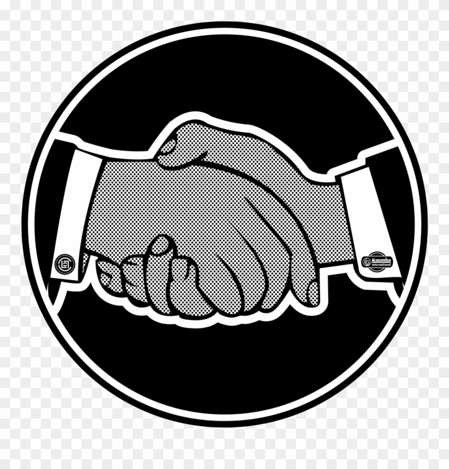 Clip Art Black And White Download Handshake Clipart - Png Download