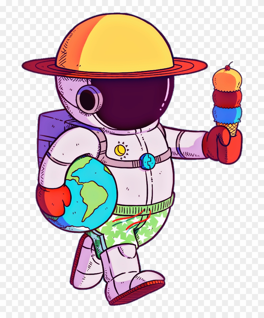 Adesivo Astronaut Astronomy Astronauta Space Cartoonize Clipart
