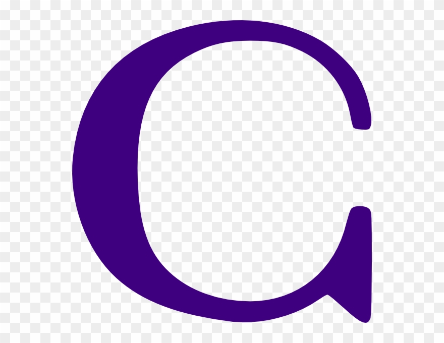 Purple C Clip Art At Clker Com - Png Download