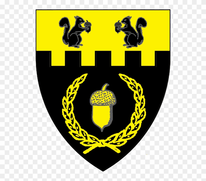 Sable, An Acorn Within A Laurel Wreath And On A Chief Clipart