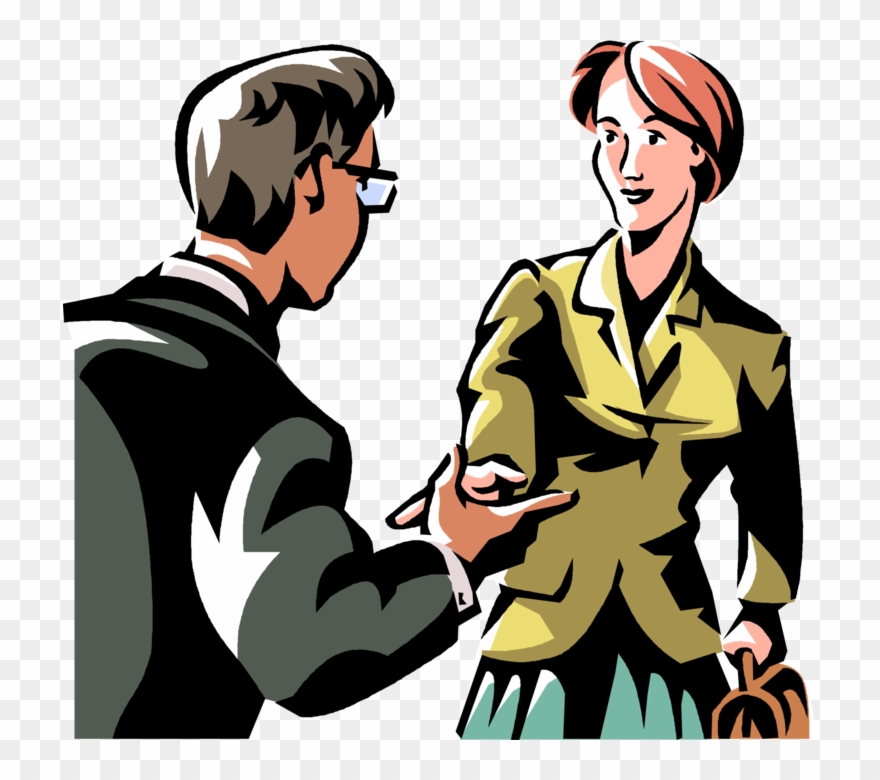 Workers Introduced With Handshake Clipart