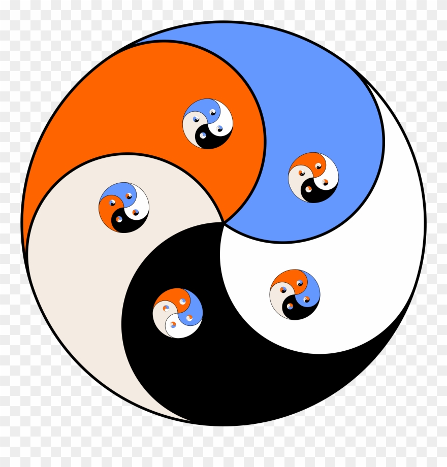 Fractals Clipart Yin Yang - Png Download