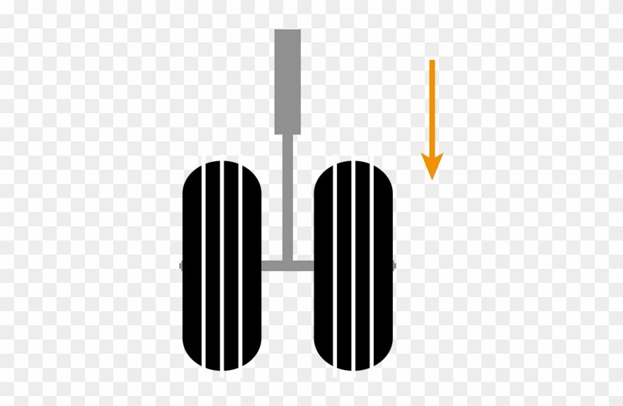 Tire Mark For 30° Right Steering Angle Clipart