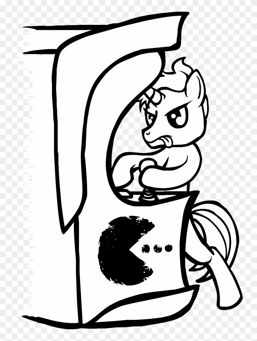 Oc Playing An Arcade Game Clipart