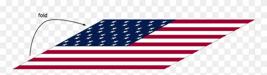 Fold Flag In Half Lengthwise Clipart