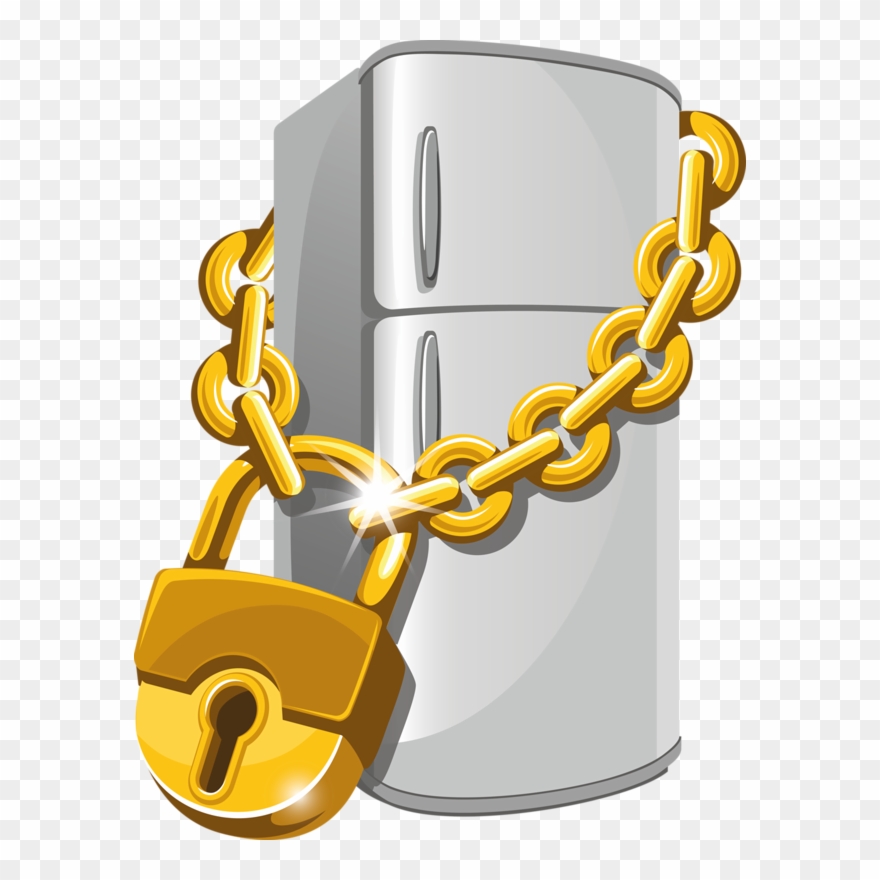 Refrigerator Stock Photography Locked Clipart