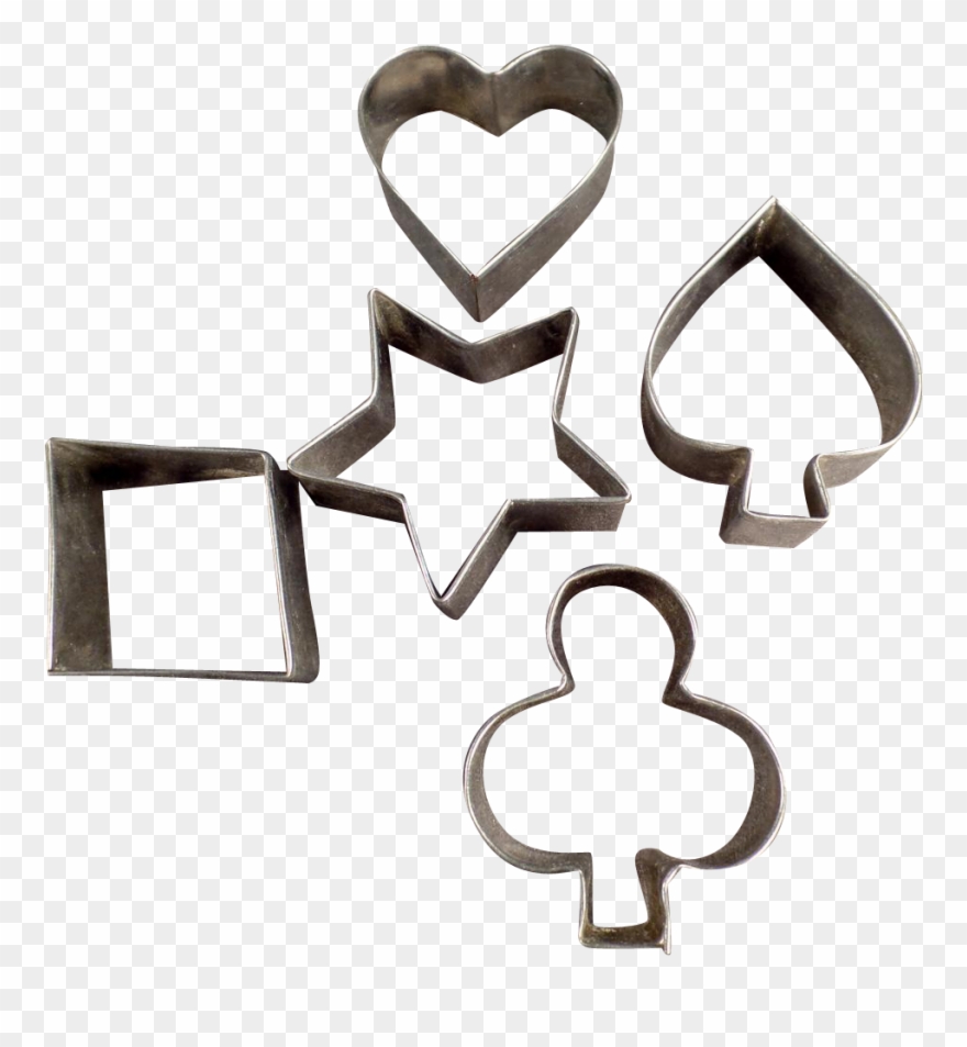 Vintage Cookie Or Biscuit Cutters Group Of Five Tin Clipart