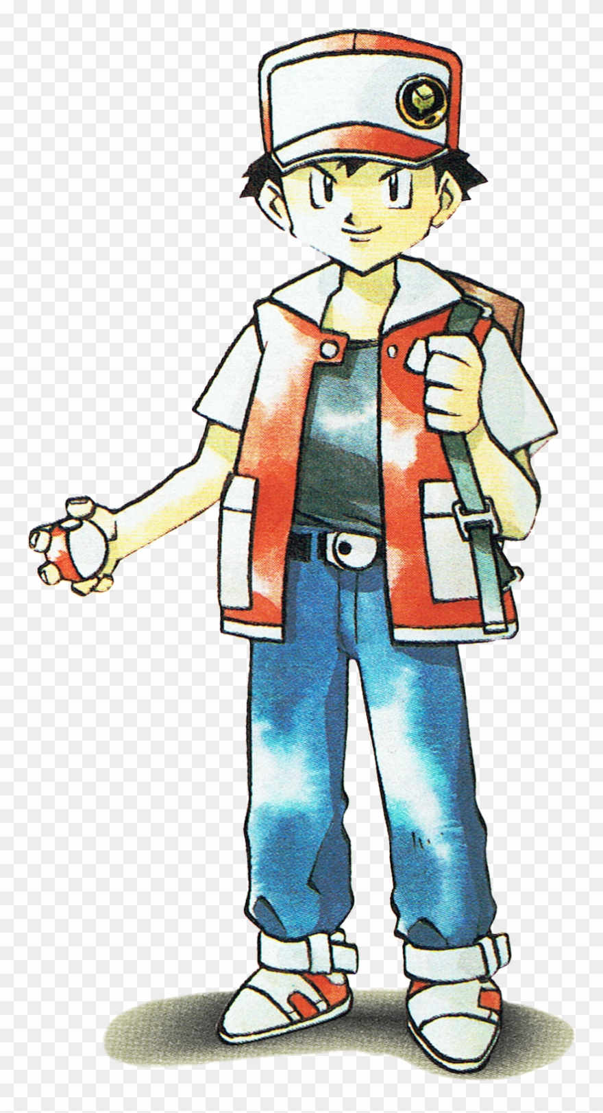 It's Red, From Pokemon Or Ash, Depending On The Continuity Clipart