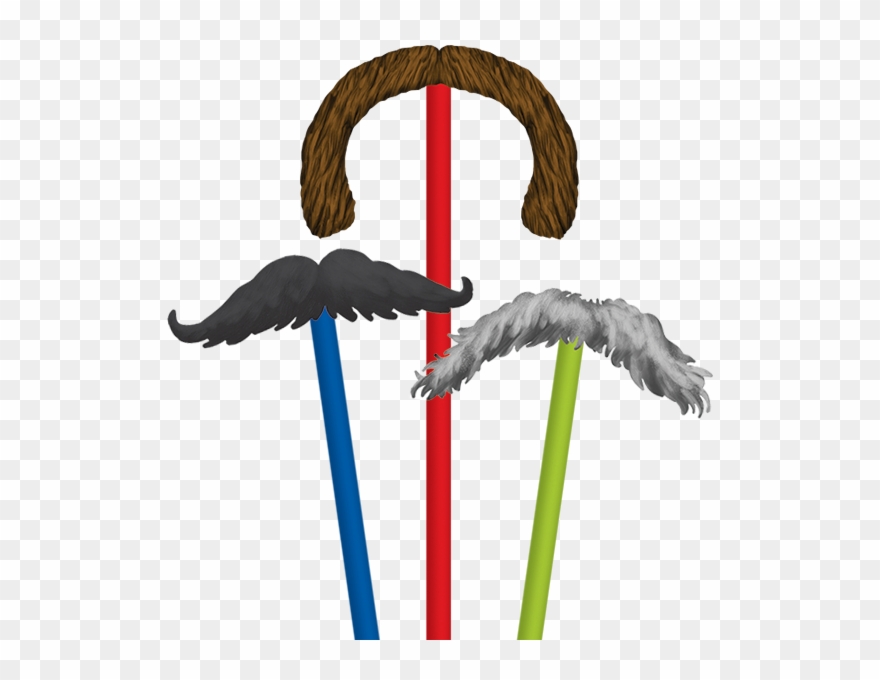 Mustache Straws Clipart