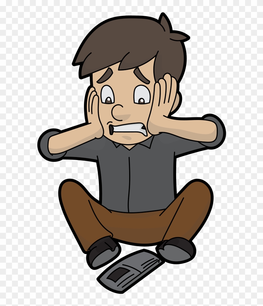 Bankrupt Cartoon Guy In Panic Clipart