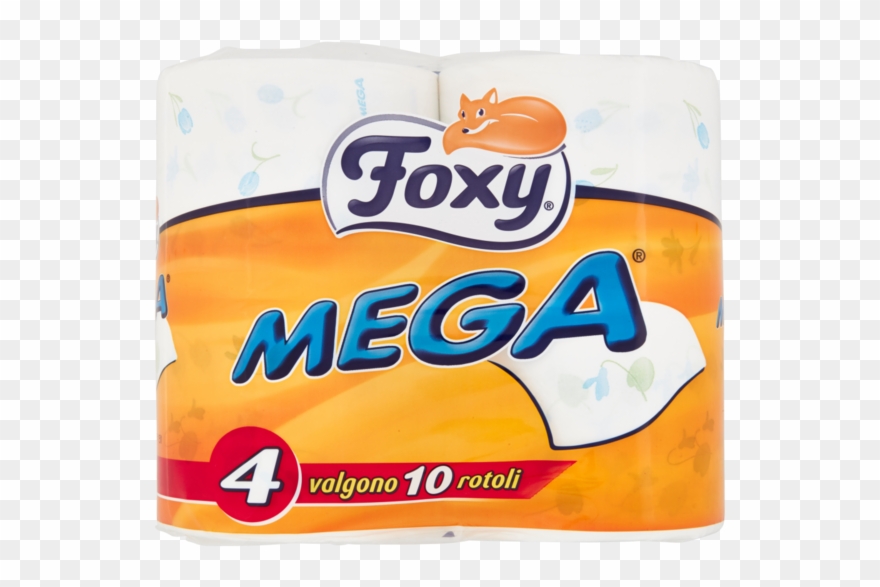 Foxy Mega Carta Igienica 2 Veli Decorata 4 Rotoloni Clipart