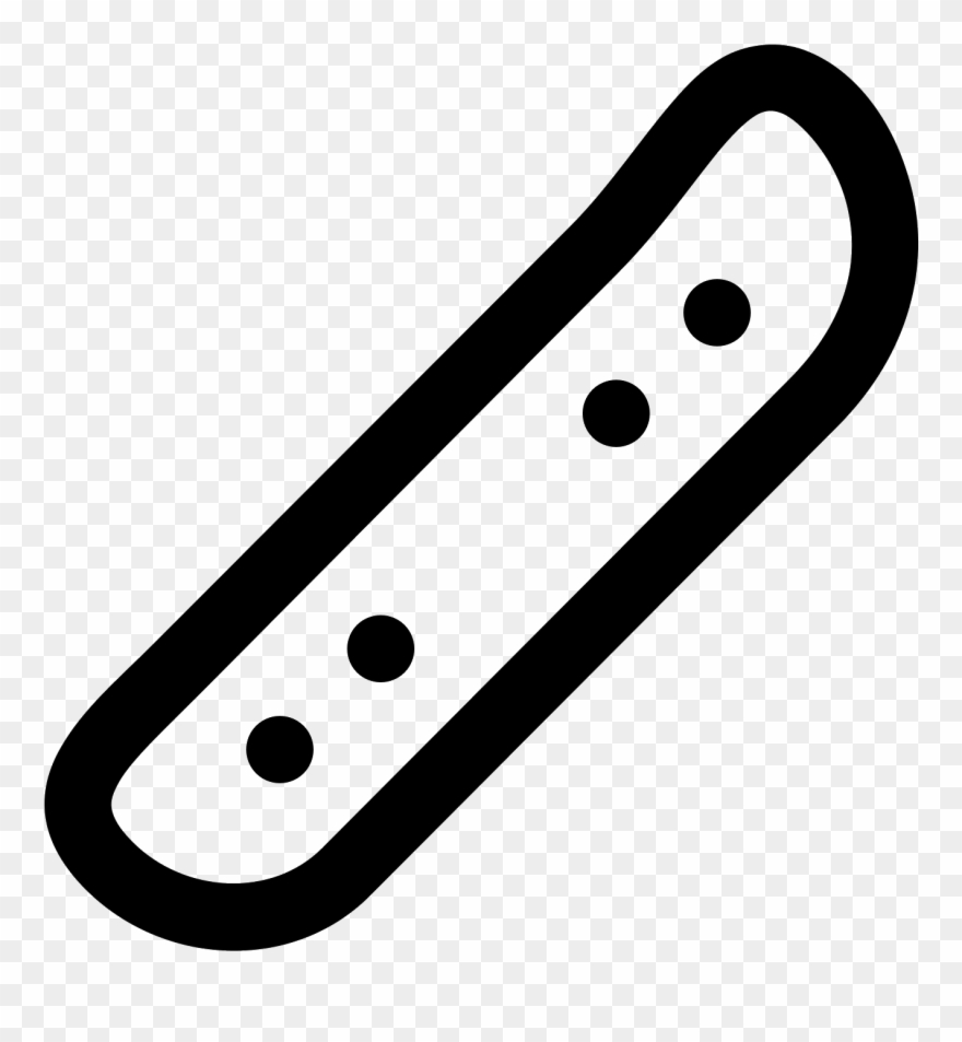 Skateboard Without Wheels Icon Clipart