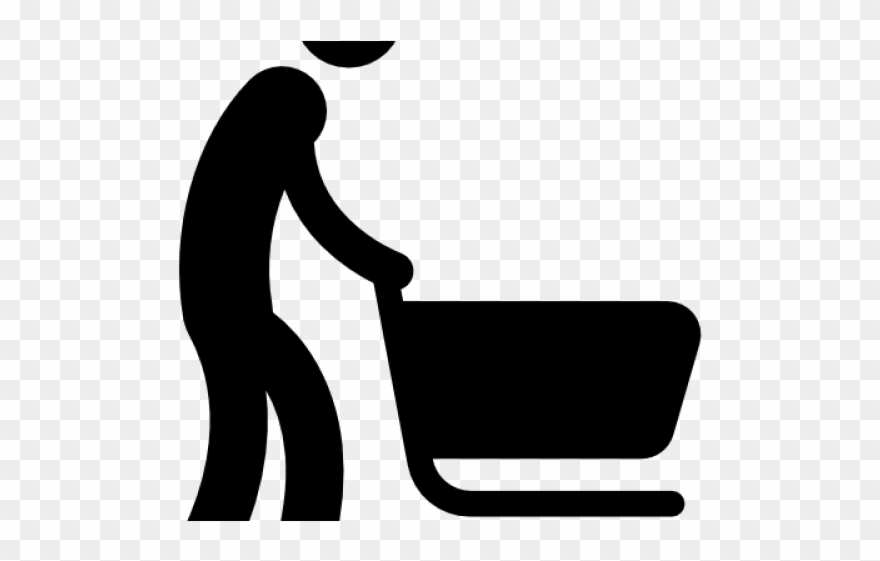 Cart Clipart Silhouette - Png Download