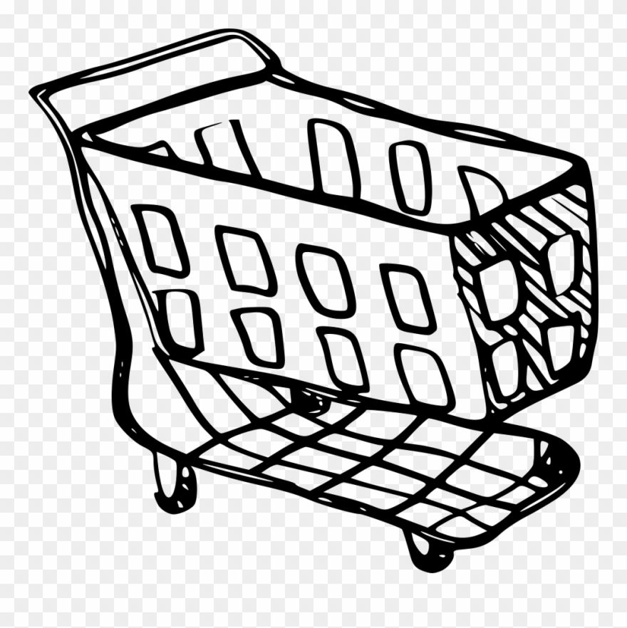 Cart Drawing Shopping Basket Clipart