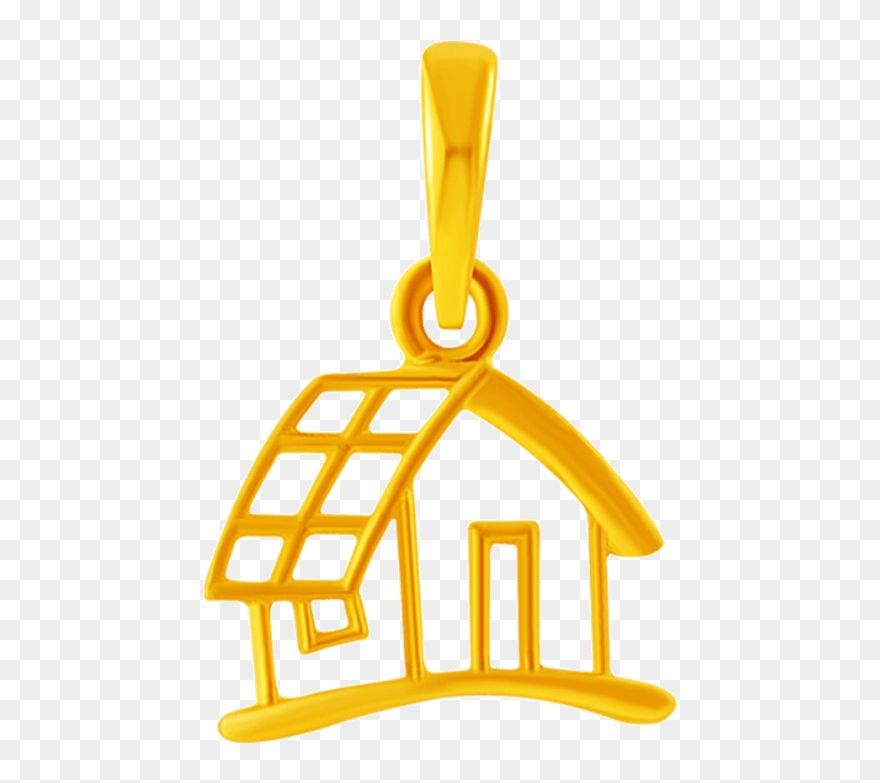14kt Home Yellow Gold Pendant Clipart