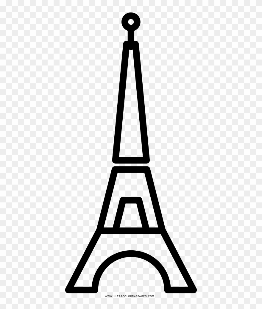 Eiffel Tower Coloring Page Clipart
