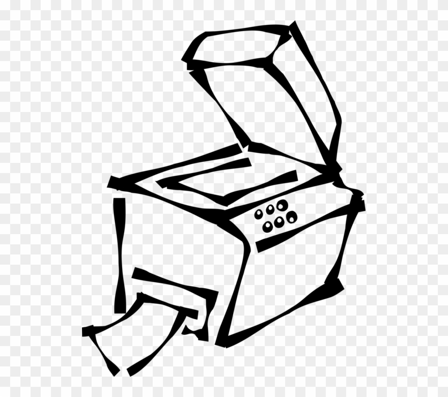 Vector Illustration Of Business Office Photocopier Clipart