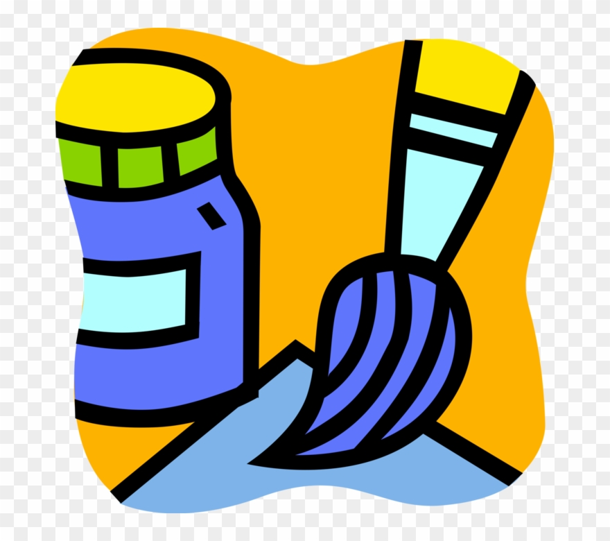 Vector Illustration Of Visual Arts Artist's Paint And Clipart