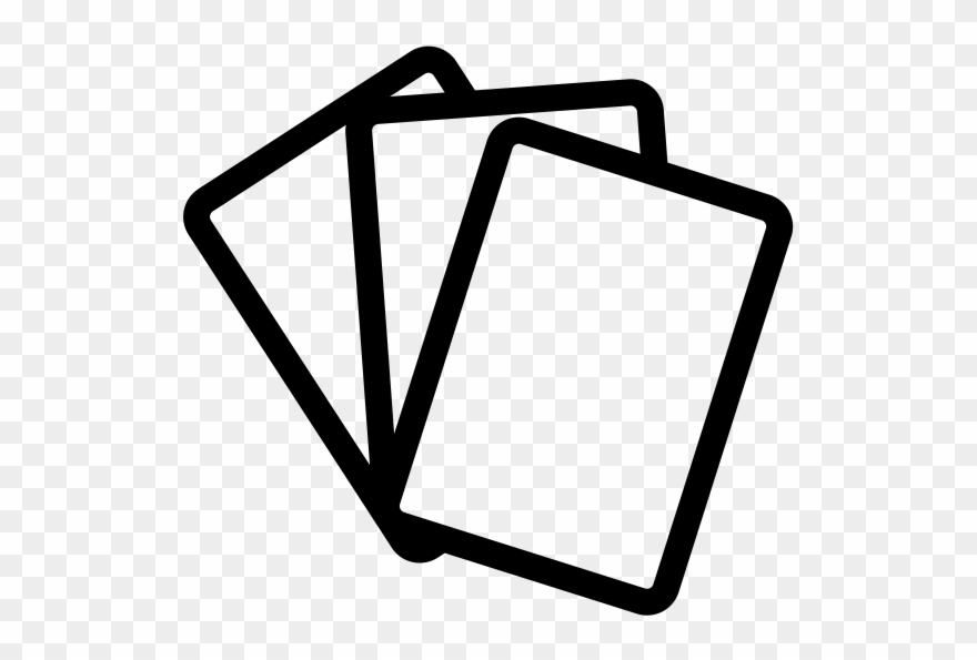 Flash Cards Rubber Stamp Clipart