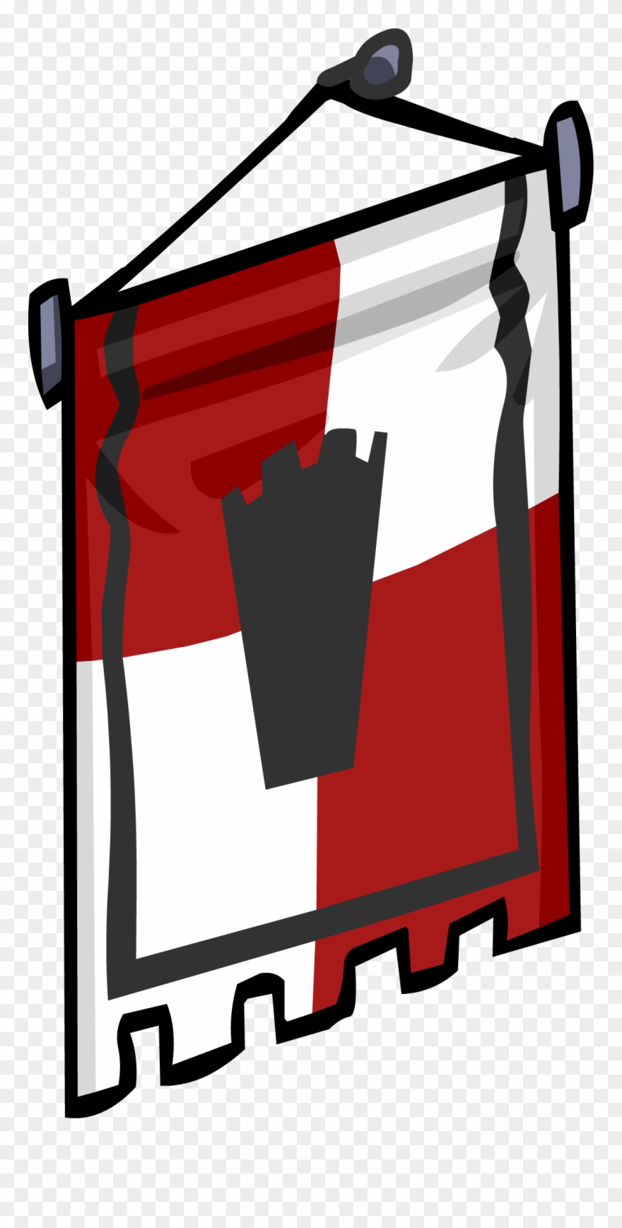 Ye Olde Red Banner Sprite 002 Clipart