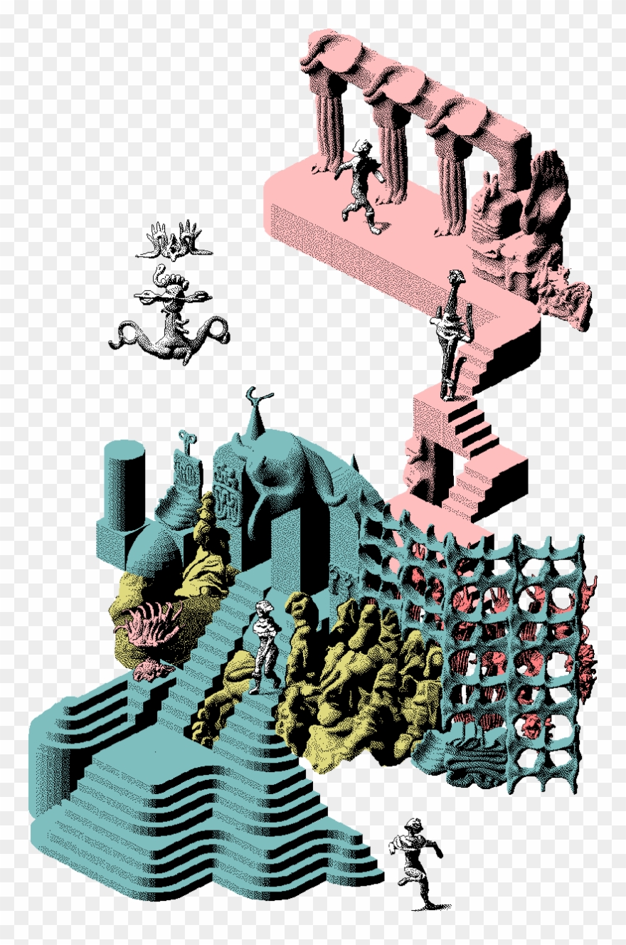 Initial Test Of Faux Isometric Modular Level Design Clipart
