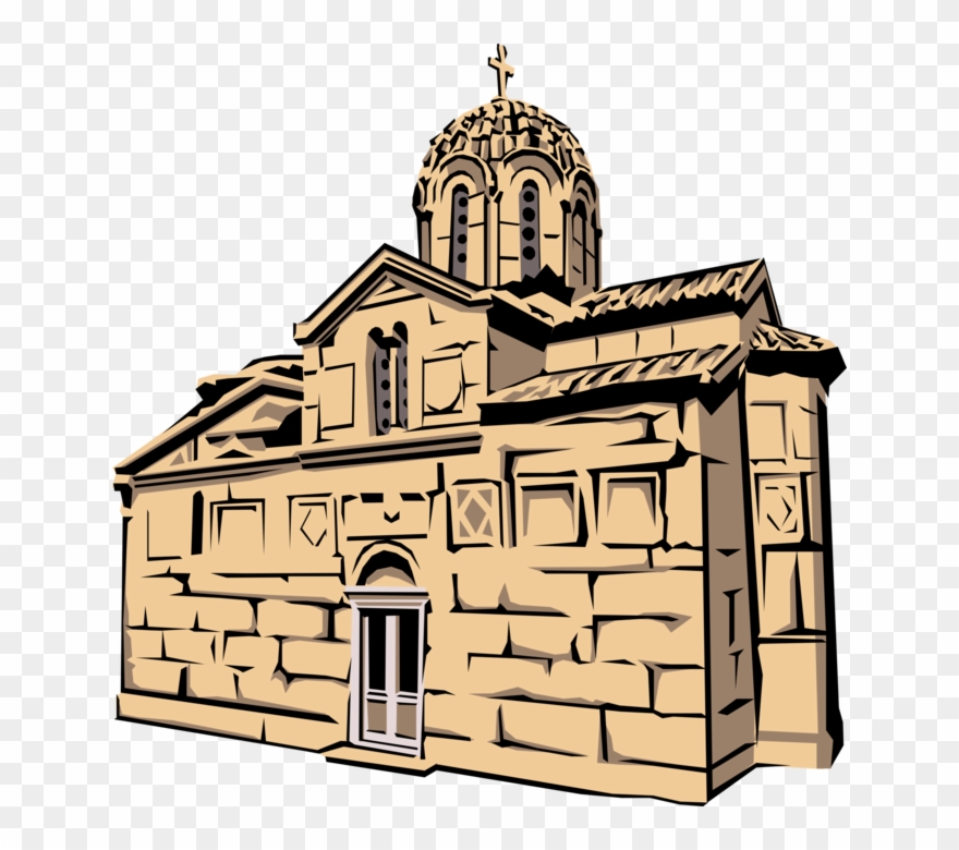 Vector Illustration Of Greek Christian Orthodox Church Clipart