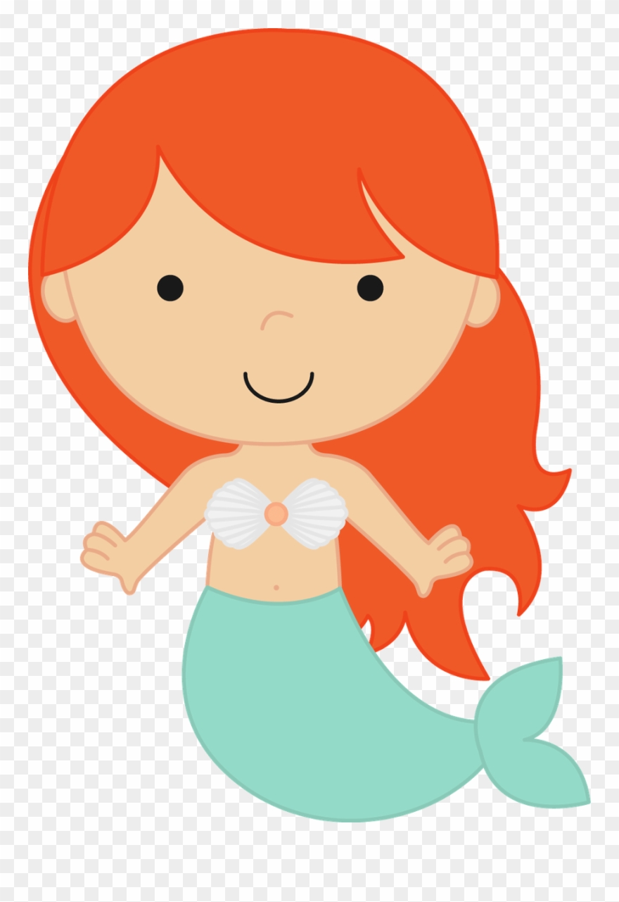 Cute Mermaid Clip Art - Png Download
