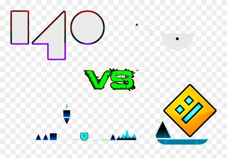 140 Vs Geo Dash Clipart