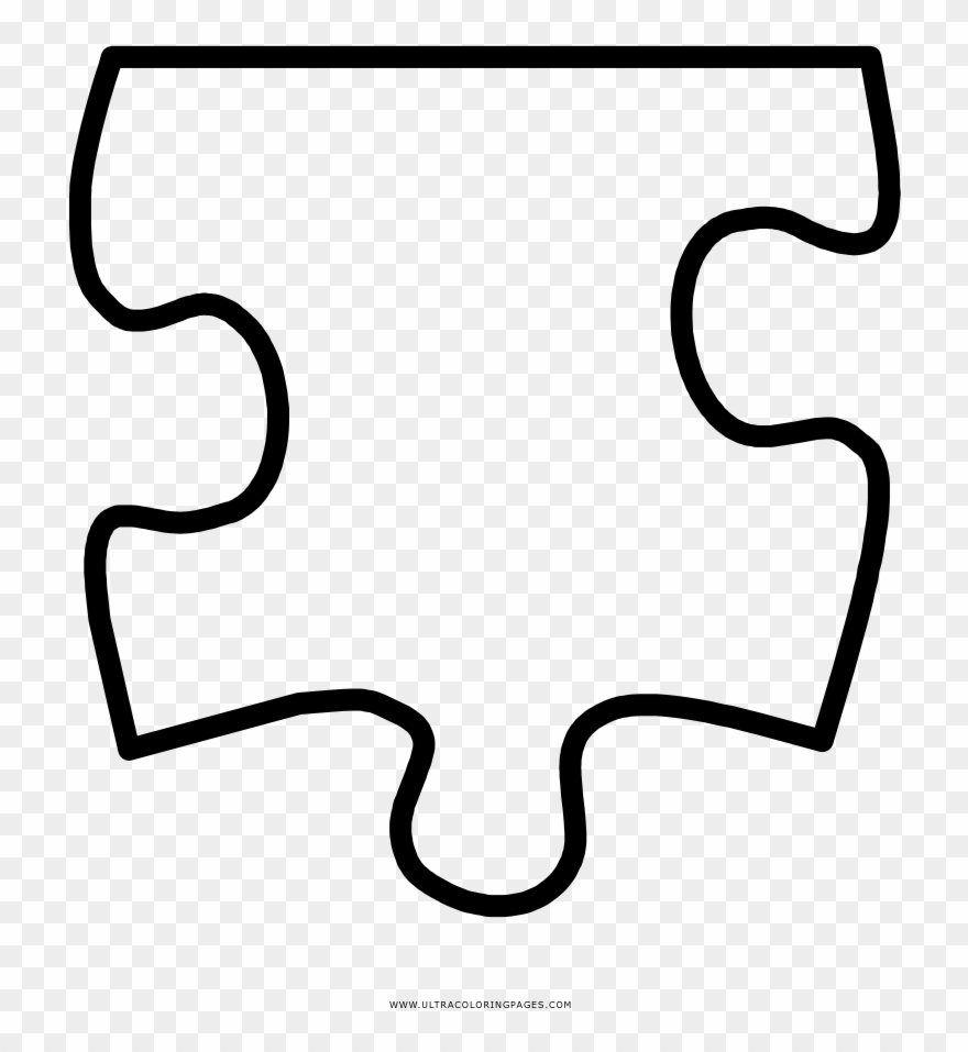 Puzzle Piece Coloring Page Clipart