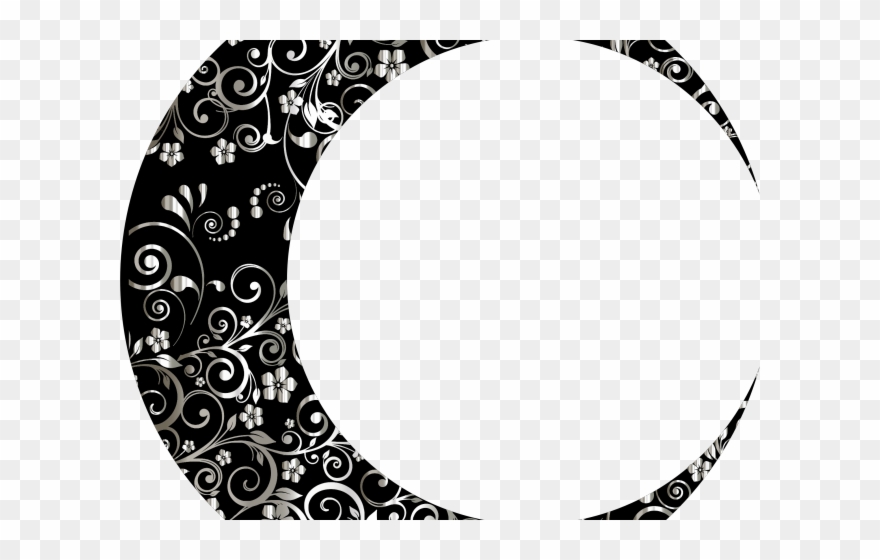 Moon Clipart Floral - Png Download