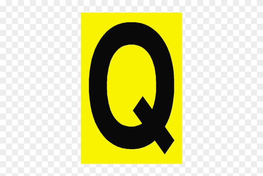 Letter Q Yellow Sign Clipart