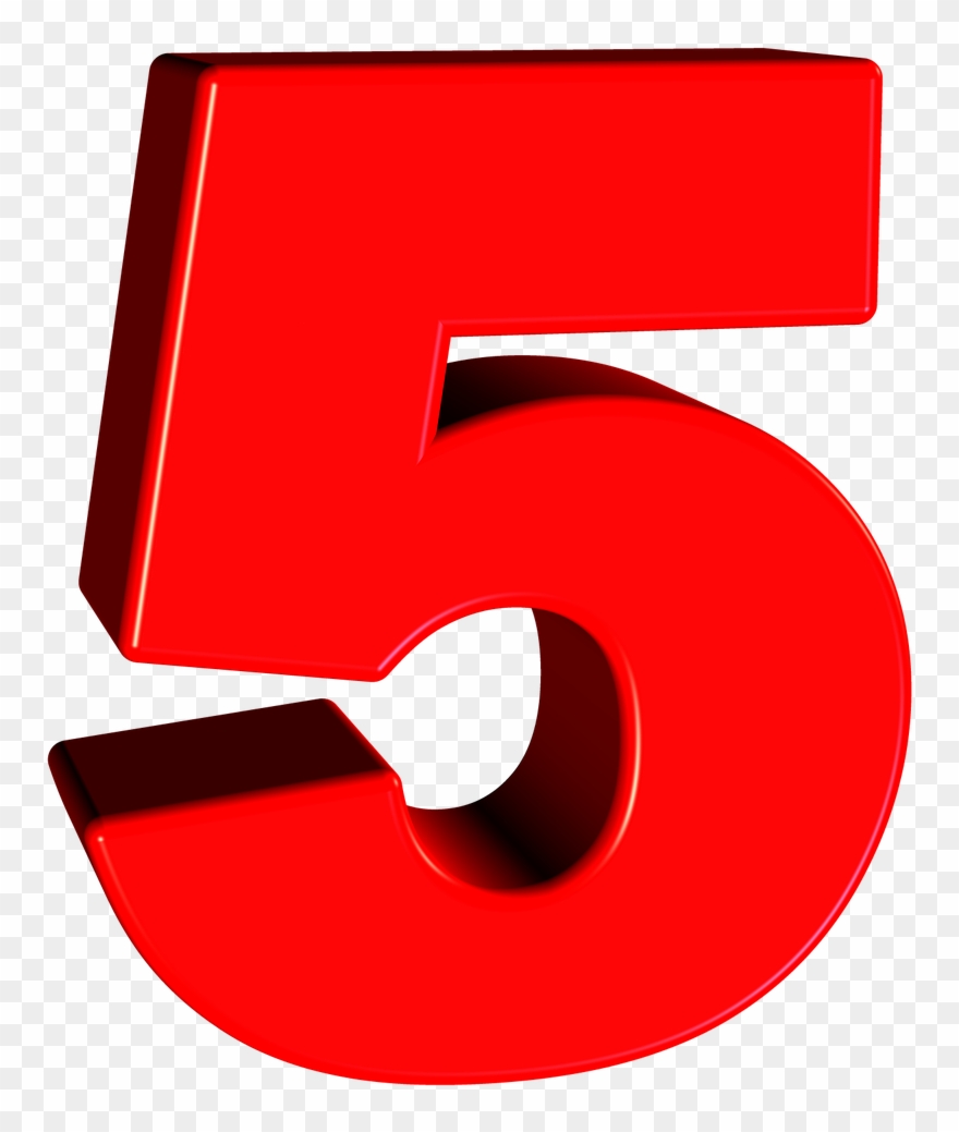 Five Number 5 Digit Font Transparent Image Clipart
