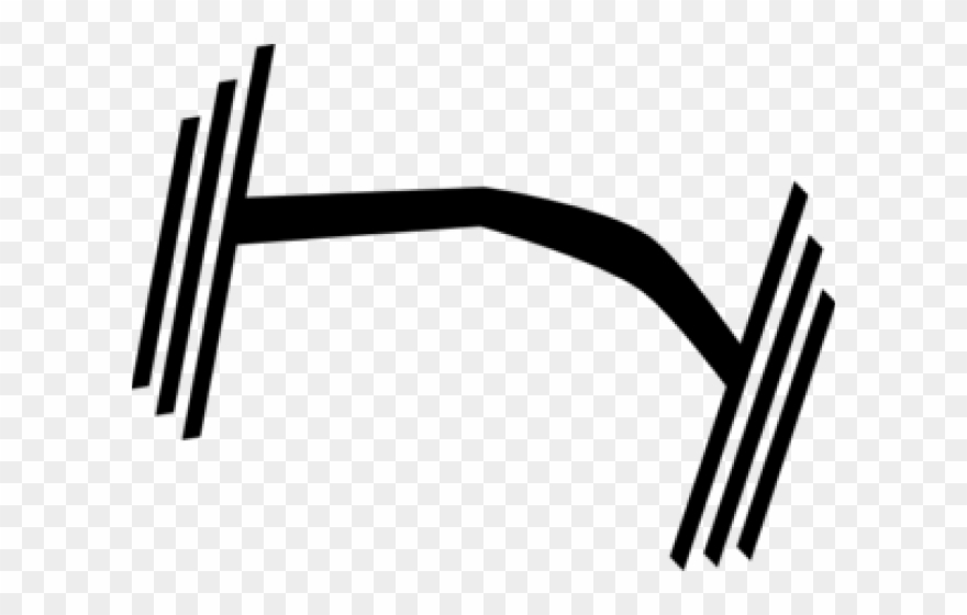 Dumbbells Clipart Curved Barbell - Png Download