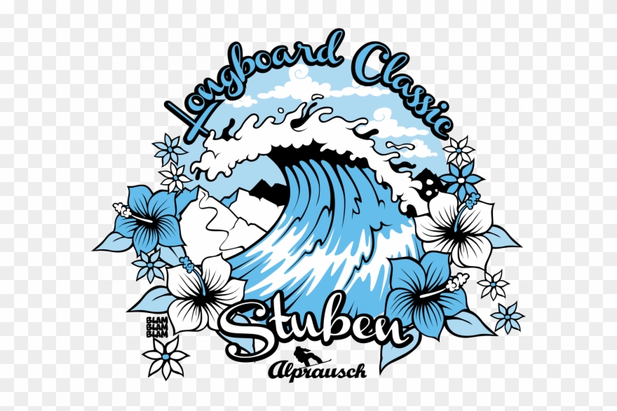 The World's Biggest Longboard And Old-school Snowboard Clipart