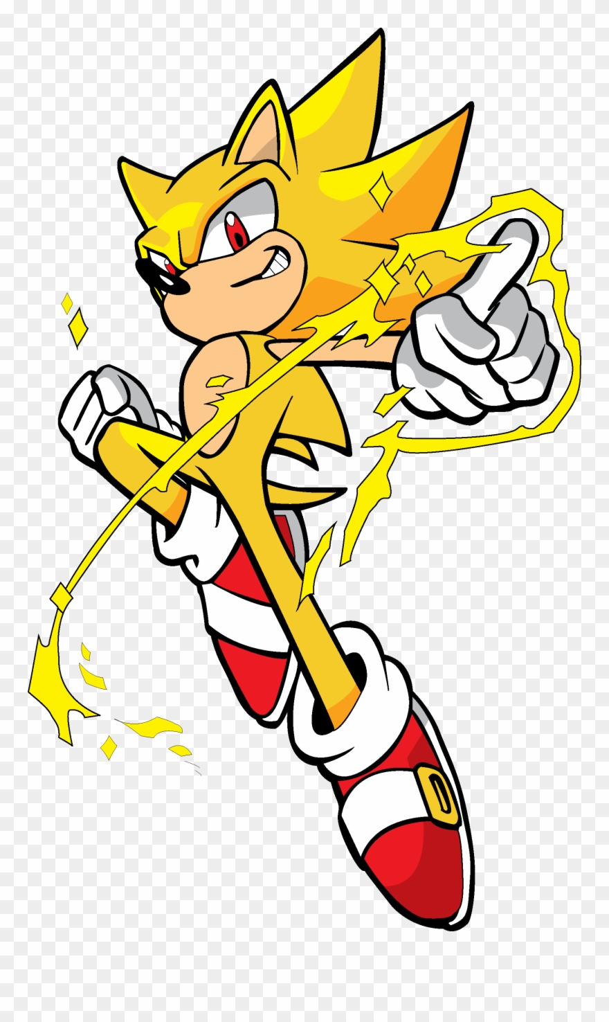 Image Super Sonic Colored Clipart