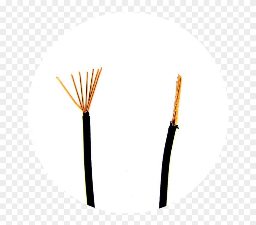 Strip The Wire Coating To Expose The Copper Core Clipart