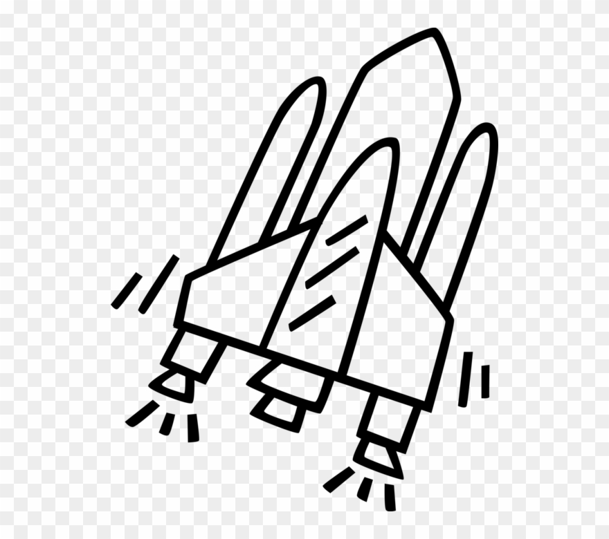 Vector Illustration Of United States Nasa Space Shuttle Clipart