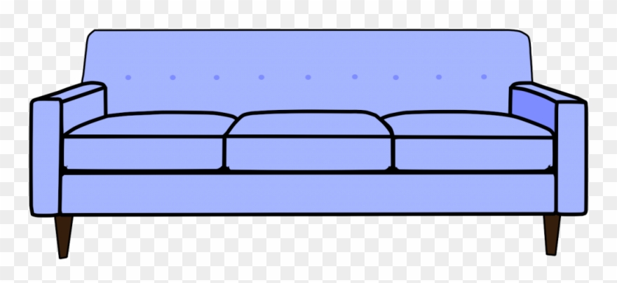 Sofa Clipart Blue Couch 9 Clip Art - Png Download