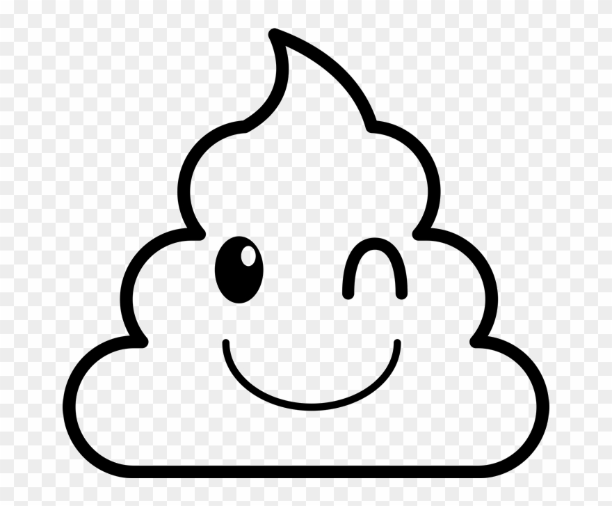 Poop Emoji Png Winking Poop Emoji Rubber Stamp Emoji Clipart