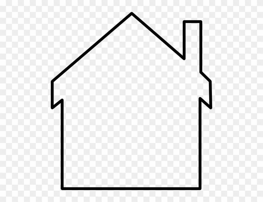 House Outline Clipart Black And White - Png Download