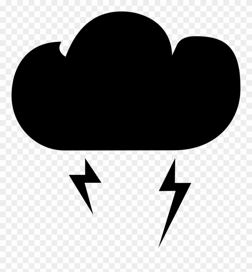 Cloud Rain With Thunder Comments Clipart