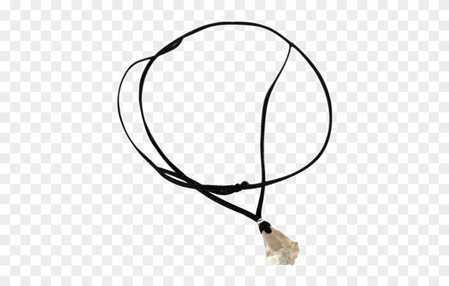 Silver Crystal Pendant Black Necklace Clipart