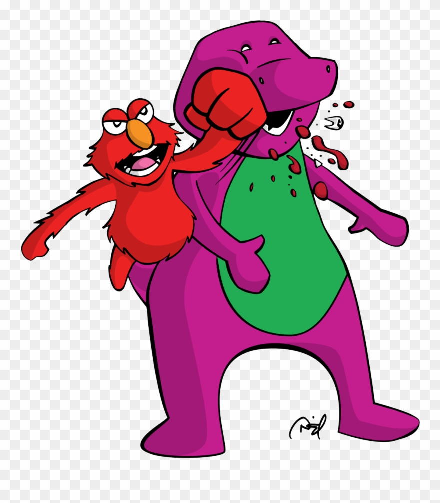 Dotproblems Elmo Vs Barney Womens Clipart
