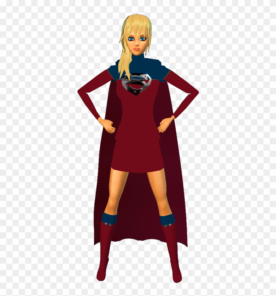 Supergirl Redblu Skirt Clipart