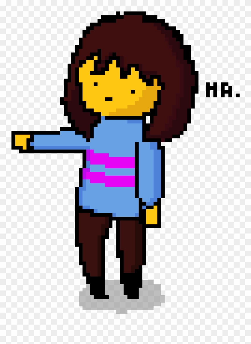 A Lil Frisk Pixel Art I Made [cc] Clipart