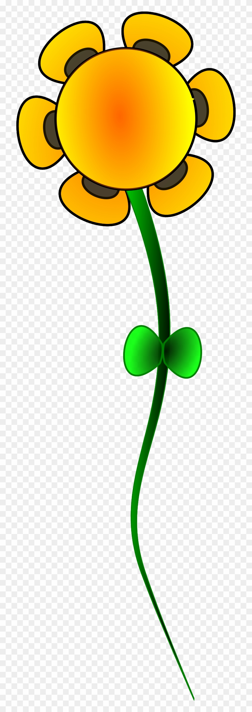 Clipart Crazy Sun Flower Tiny Flower Clip Art Small - Png Download