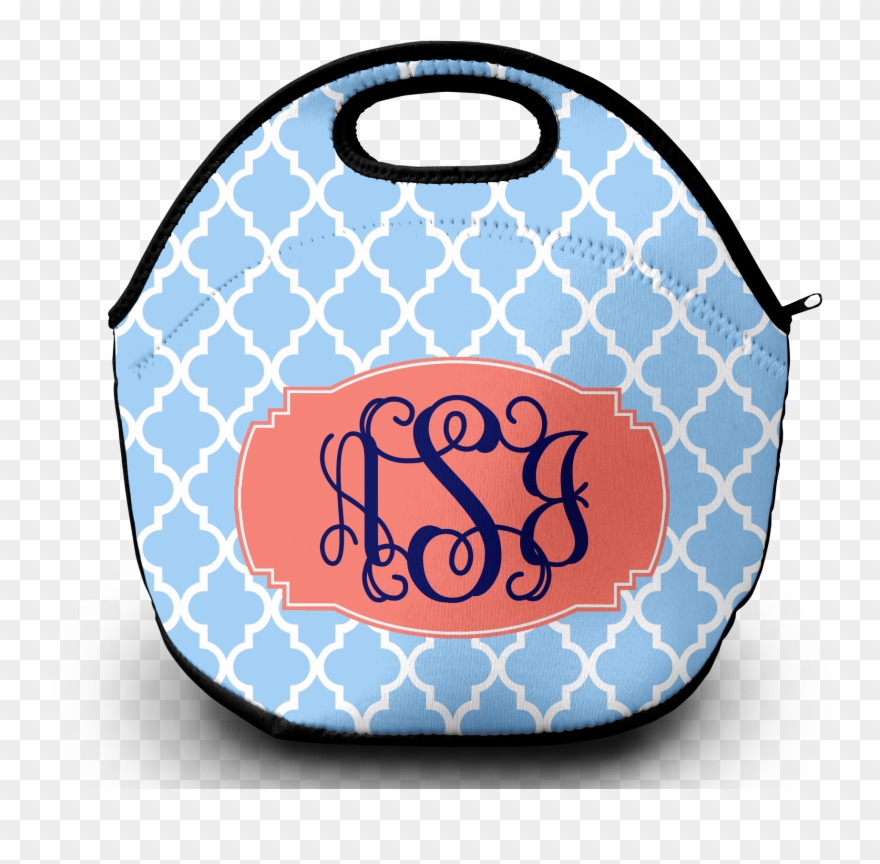 Lunch Tote, Personalized Monogrammed Lunch Box Clipart