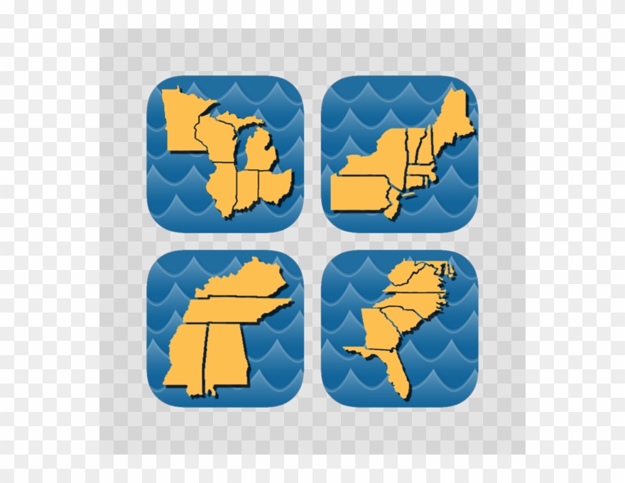 Stream Map Usa Clipart